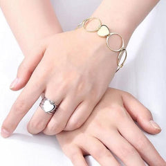 خاتم يتحول انسيال - مطلي ماء ذهب عيار 14 - متوفر مع بوكس كرافت - batcino.com